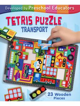 Intelliskills - Wooden Tetris Puzzle - Transport (Vehicles) For Kids