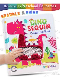 Intelliskills - Dino Sequin Colour Flip Board Interactive Book