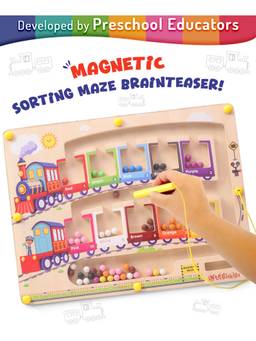 Intelliskills - 3-In-1 Train Magnetic Maze Board Game