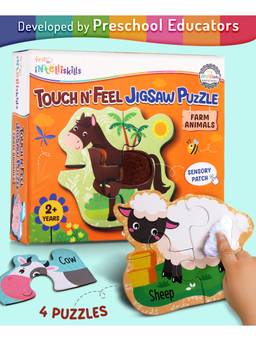 Intelliskills - Touch N Feel Jigsaw Puzzle - Farm Animals