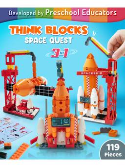 Intelliskills - Think Blocks: 3-In-1 Space Quest Construction & Building Set