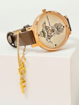 Pipa Bella by Nykaa Fashion - Gold-Plated F Initial Watch Charm