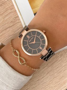 Joker and Witch - Joker & Witch Amethyst Black Watch Bracelet Stack (L)