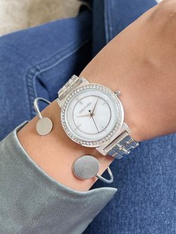 Joker and Witch - Joker & Witch Xena Silver Watch Bracelet Stack (L)