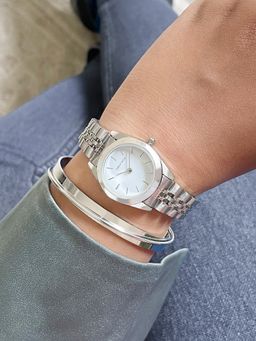 Joker and Witch - Joker & Witch Cristina Silver Watch Bracelet Stack (L)