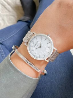 Joker and Witch - Joker & Witch Swann Silver Watch Bracelet Stack (L)