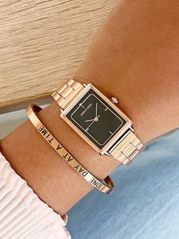 Joker and Witch - Joker & Witch Cresent Rose Gold Watch Bracelet Stack (L)