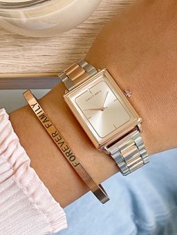 Joker and Witch - Joker & Witch Kimberly Dual Tone Watch Bracelet Stack (L)