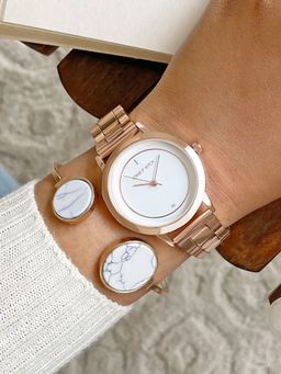 Joker and Witch - Joker & Witch Arabella Rose Gold Watch Bracelet Stack (L)