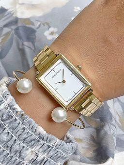 Joker and Witch - Joker & Witch Kristy Gold Watch Bracelet Stack (L)