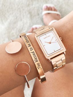 Joker and Witch - Joker & Witch Becca Rose Gold Watch Bracelet Stack Set of 3 (L)