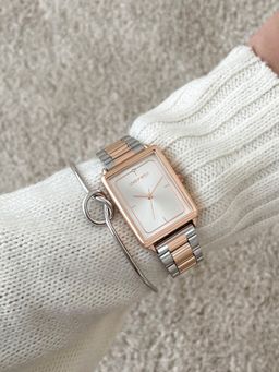 Joker and Witch - Joker & Witch Sherrie Dual Tone Watch Bracelet Stack (L)