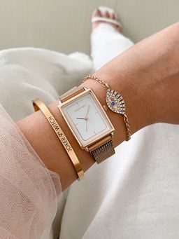 Joker and Witch - Joker & Witch Griselda Rose Gold Watch Bracelet Stack Set of 3 (L)