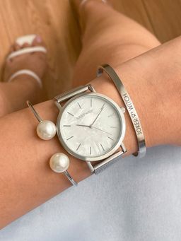 Joker and Witch - Joker & Witch Helga Silver Watch Bracelet Stack Set of 3 (L)