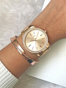 Joker and Witch - Joker & Witch Shannah Rose Gold Watch Bracelet Stack (L)