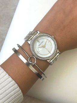 Joker and Witch - Joker & Witch Lorissa Silver Watch Bracelet Stack Set of 3 (L)