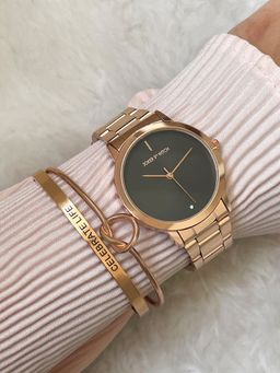 Joker and Witch - Joker & Witch Faye Rose Gold Watch Bracelet Stack Set of 3 (L)