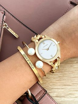 Joker and Witch - Joker & Witch August Gold Watch Bracelet Stack Set of 3 (L)