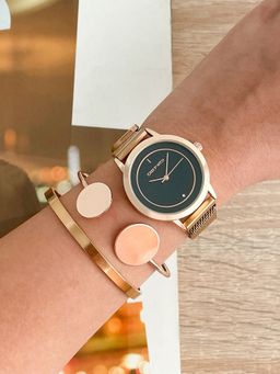 Joker and Witch - Joker & Witch Melora Rose Gold Watch Bracelet Stack Set of 3 (L)