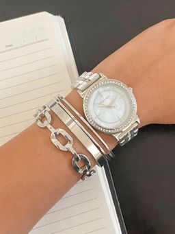 Joker and Witch - Joker & Witch Irina Silver Watch Bracelet Stack (L)