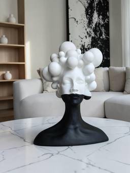Sun Mun Decors - Dreaming Cloud Woman Bust Large Bubble Hair