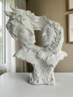 Sun Mun Decors - Soulmates Love Couple Bust, Romantic Couple Statue
