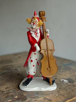 Sun Mun Decors - Cello Musician Clown Figurine