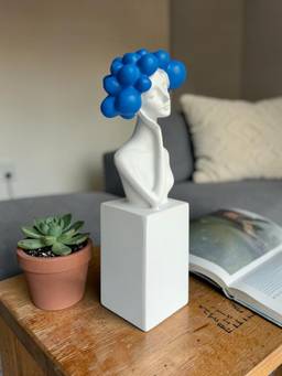 Sun Mun Decors - Blue Bubble Head Bust