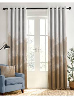 CASABLEU - Aurex Earthy Whiteout Room Darkening Curtains (Pack of 2)