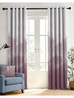 CASABLEU - Aurex Purple Whiteout Room Darkening Curtains (Pack of 2)