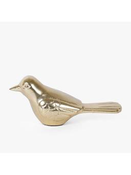 CASA DECOR - Gold Aluminium Bird Figurine Showpiece for Tabletop