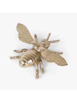 CASA DECOR - Gold Aluminium Bee Figurine Showpiece for Tabletop