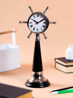 CASA DECOR - Ship Wheel Table Clock Vintage Nautical Clock