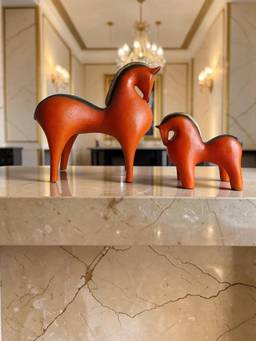 Sun Mun Decors - Nordic Harmony Horse Duo, Modern Decorative Sculpture (Pack of 2)