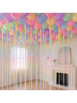 Special You - Pastel Birthday Decoration Kit with 50 Balloons & Fringe Curtains