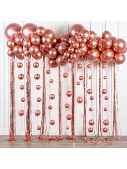 Special You - Rose Gold Birthday Decoration Kit with Balloons & Fringe Curtains