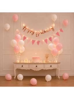 Special You - Pink & White Birthday Decoration Kit with Balloons and Banner
