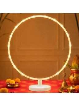 Special You - White Round Backdrop Stand for Ganpati and Pooja Room Decoration