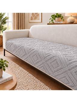Cortina - Premium Faux Rabbit Fur Sofa Cover Mat for 2 Seater