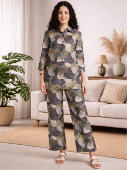 Gahan - Women Multicolour Digital Printed Cotton Blend Co-Ord Set