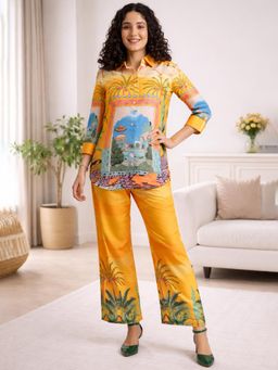 Gahan - Women Multicolour Digital Printed Cotton Blend Co-Ord Set