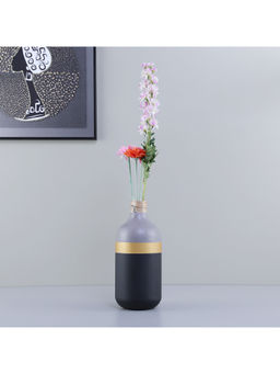 HomeTown - Bamboo Vases, Grey & Black