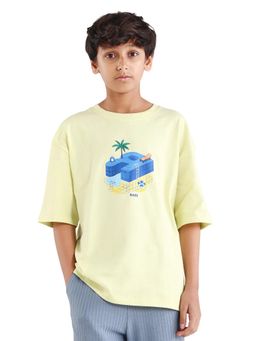 RARE ONES - Graphic Print Oversized Yellow T-Shirt