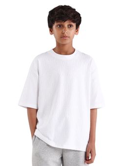 RARE ONES - Jacquard Regular White T-Shirt