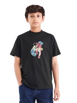 RARE ONES - Graphic Print Regular Black T-Shirt