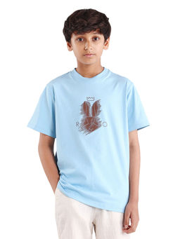 RARE ONES - Hd Print Regular Blue T-Shirt