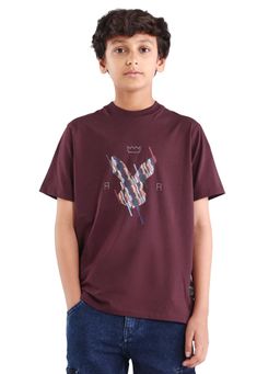 RARE ONES - Graphic Print Regular Maroon T-Shirt