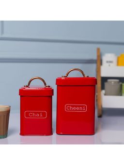 Voncasa - Chai Jar(1 Liter) And Chini Jar(1.9 Liters) (Set of 2)