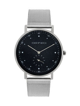 Joker and Witch - Joker & Witch Drake Classic Black Dial Mesh Silver Analog Watch With Silver Strap For Men