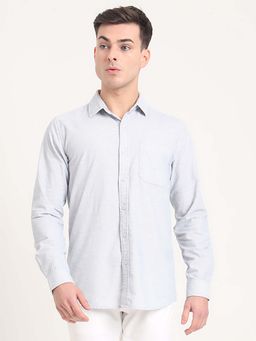 JadeBlue - Blue Solid Slim Fit Shirt